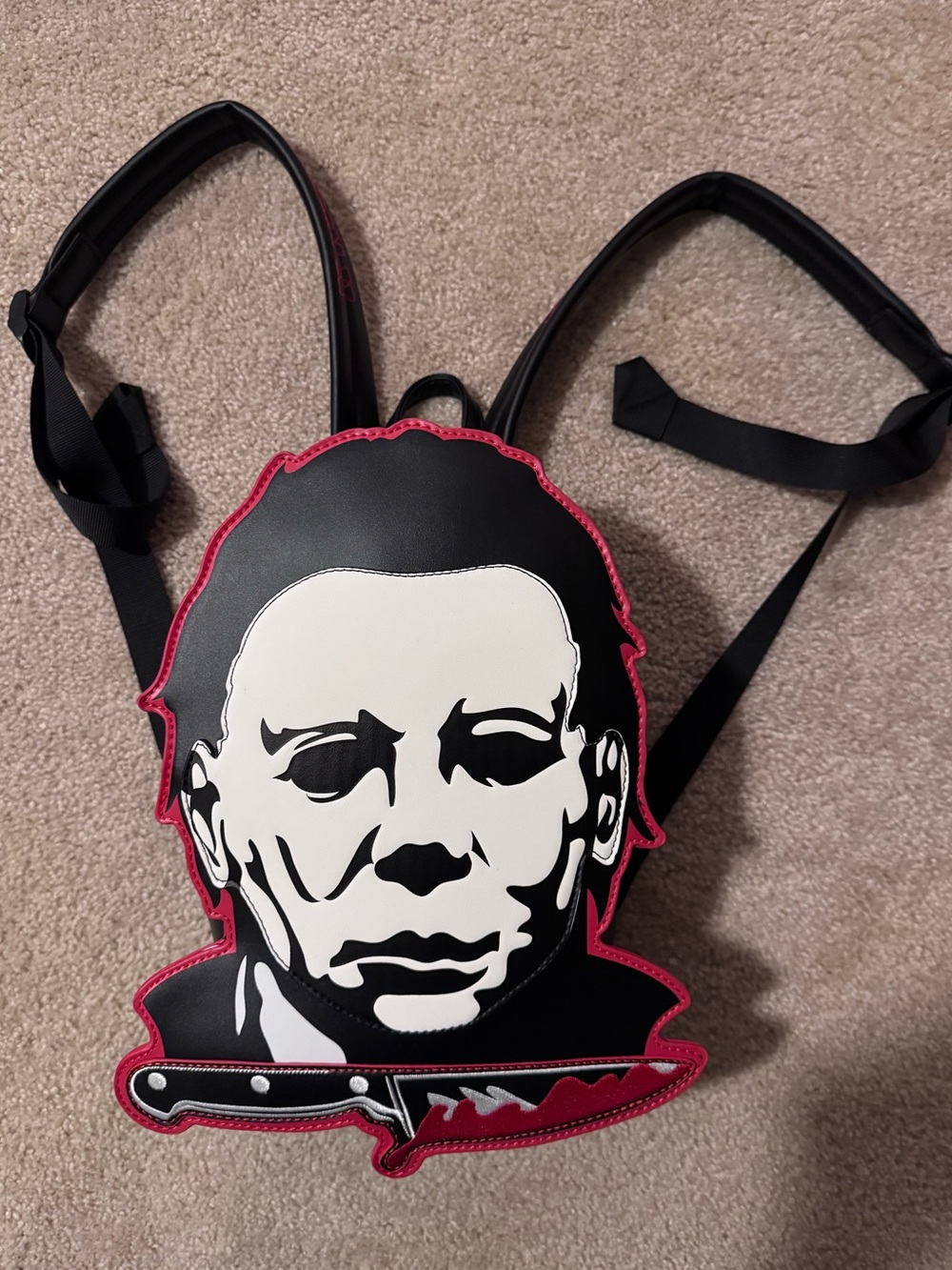 Halloween 2 🎃 Black & White Horror Backpack 🔪